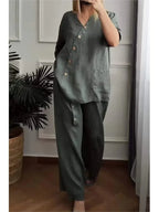 Conjunto Natalia - Seu style staple em linho (tendência grega)