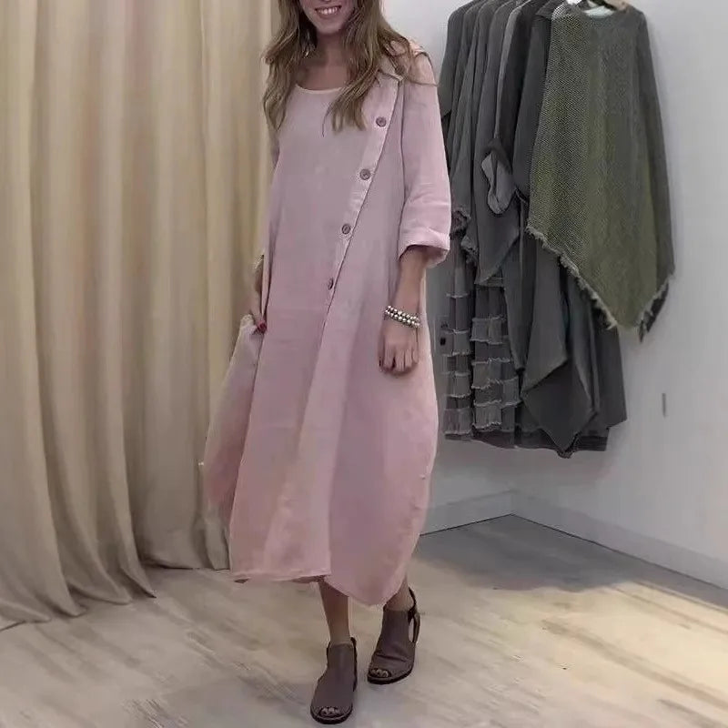 Vestido Moriá - Elegância em linho ( tendência americana 2025)