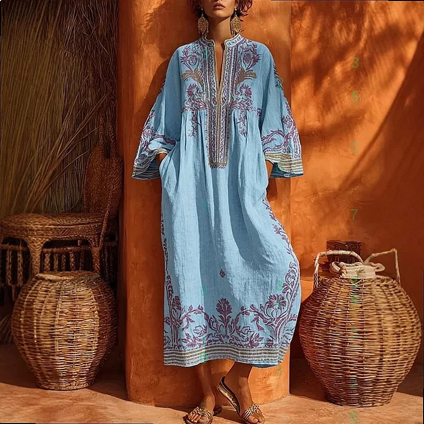 Vestido Caren - Boho chic preferido das glam leaders (tendência grega)