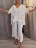 Conjunto Joana - Seu top pick em linho refinado (tendência grega)