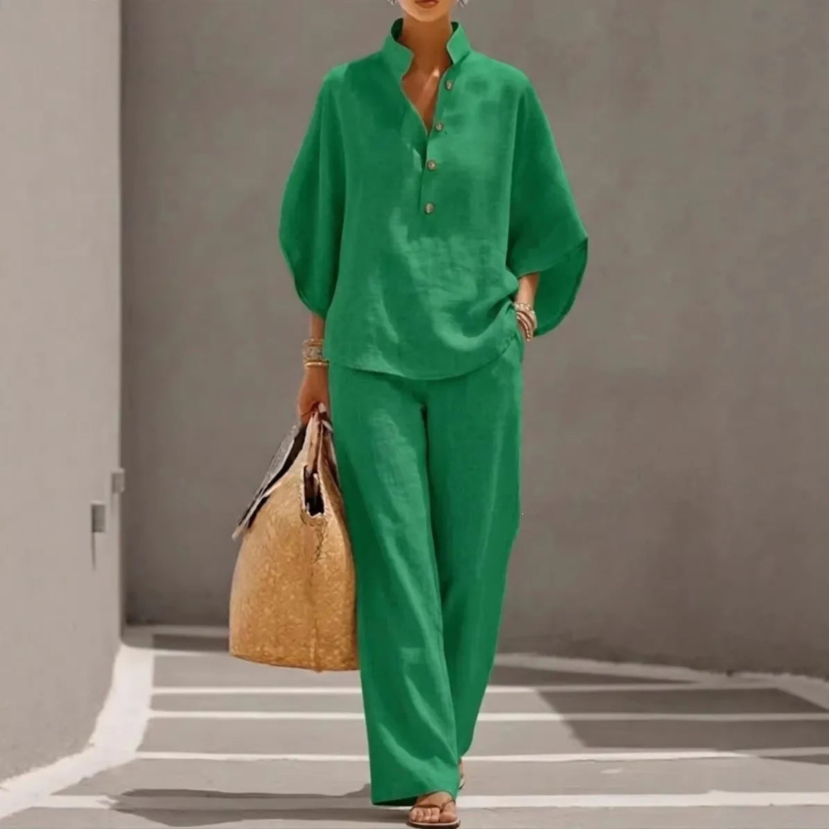Conjunto Noelle - O linho mais aclamado pelas trendsetters europeias (tendência grega)
