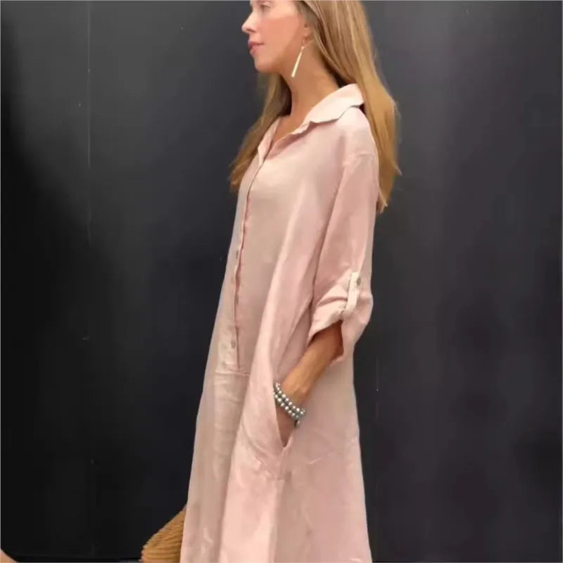 Vestido Benedita - Linho de alta qualidade (tendência grega)