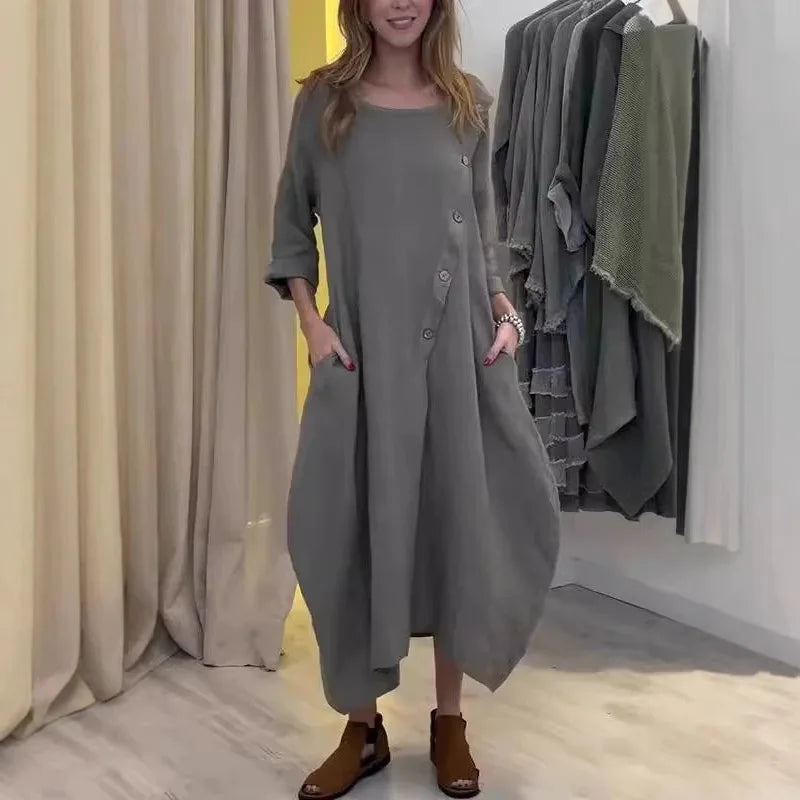 Vestido Moriá - Elegância em linho ( tendência americana 2025)
