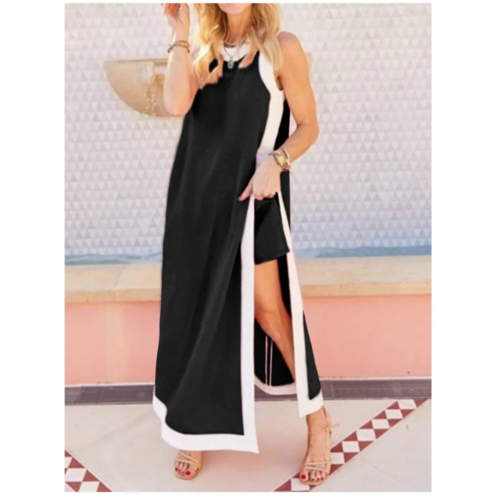 Conjunto Celeste - Nova tendência Vionelle vestido + shorts (tendência americana)