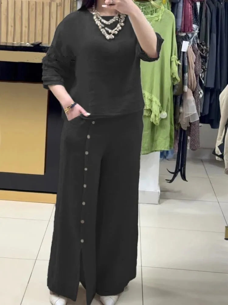 Conjunto Talita - O conjunto em linho querido das trendsetters (tendência grega)