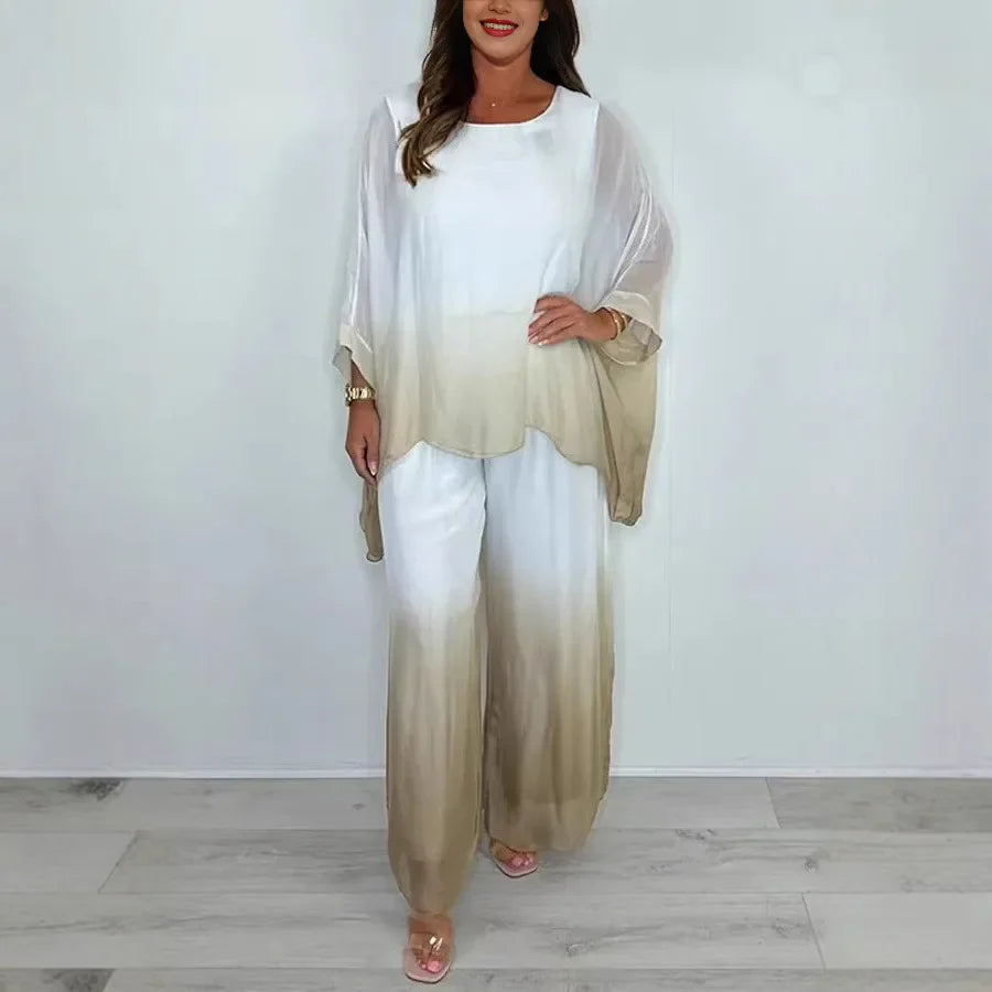 Conjunto Daniela - Chiffon em degradê must-have 2026 (tendência italiana)