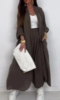 Conjunto Catarina - Calça + cardigan preferido das blogueiras europeias