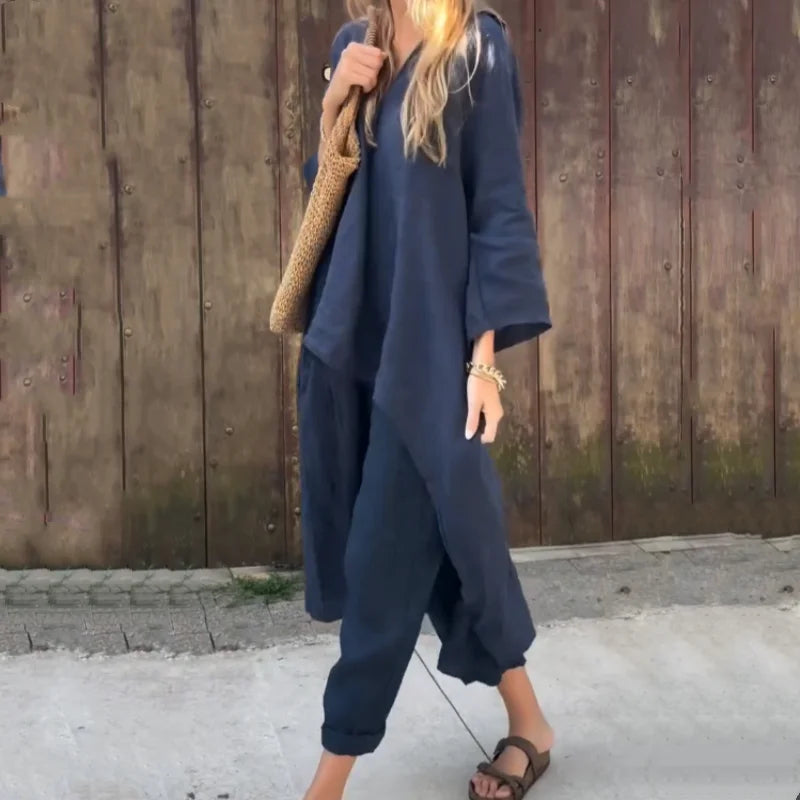 Conjunto Maya - Sofisticação em linho queridinho das style mavens (tendência francesa)