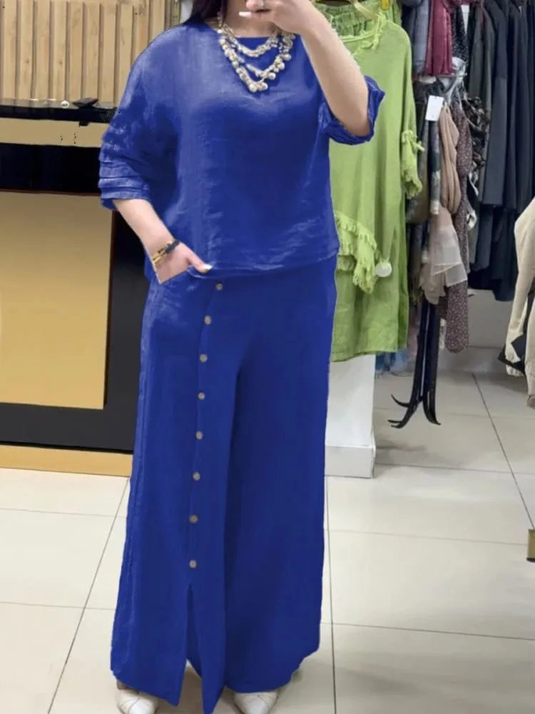 Conjunto Talita - O conjunto em linho querido das trendsetters (tendência grega)
