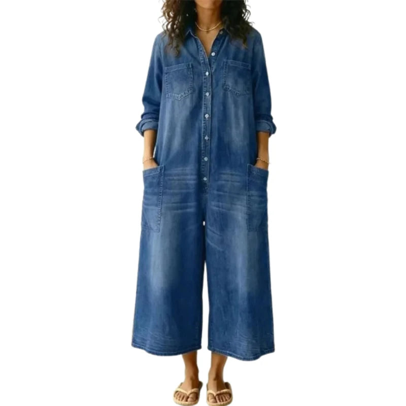 Macacão Eudora - Seu queridinho em jeans high comfort (tendência italiana)