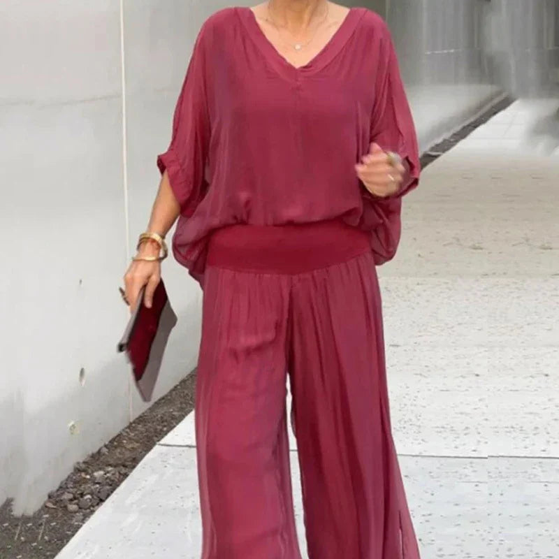 Conjunto Lumena - Pura elegância em chiffon (tendência francesa)