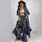 Conjunto Ingrid - O seu must-have vestido + calça (tendência Americana)