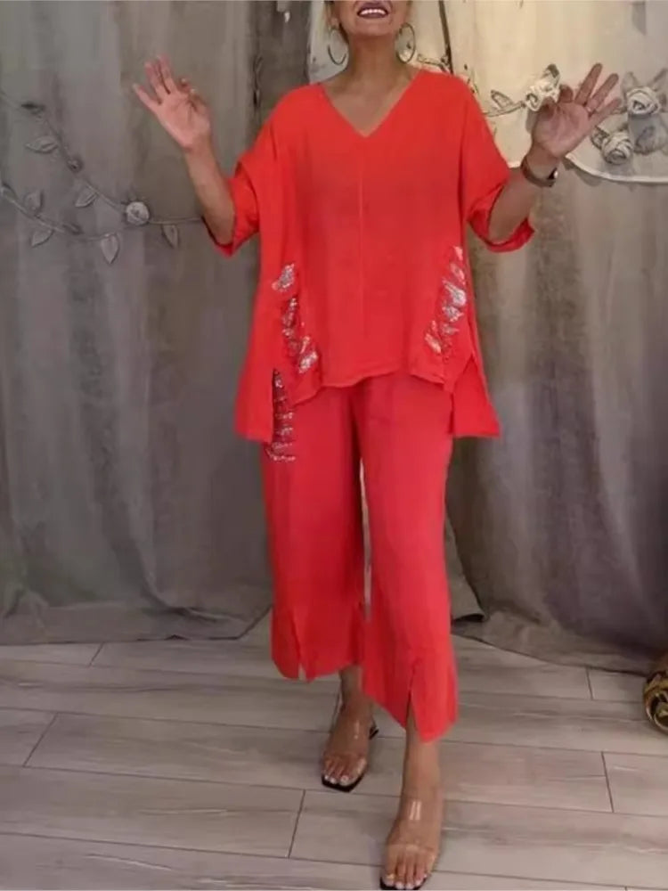 Conjunto Joana - Seu top pick em linho refinado (tendência grega)