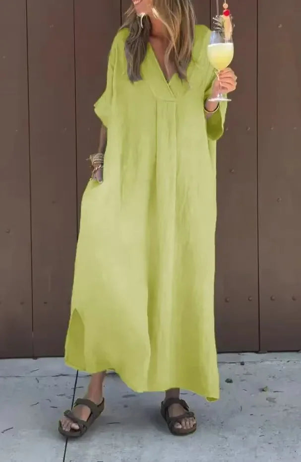 Vestido Conceição - O must-have em linho premium (tendência grega)