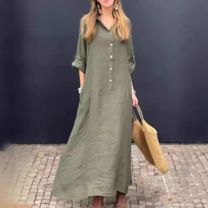 Vestido Benedita - Linho de alta qualidade (tendência grega)