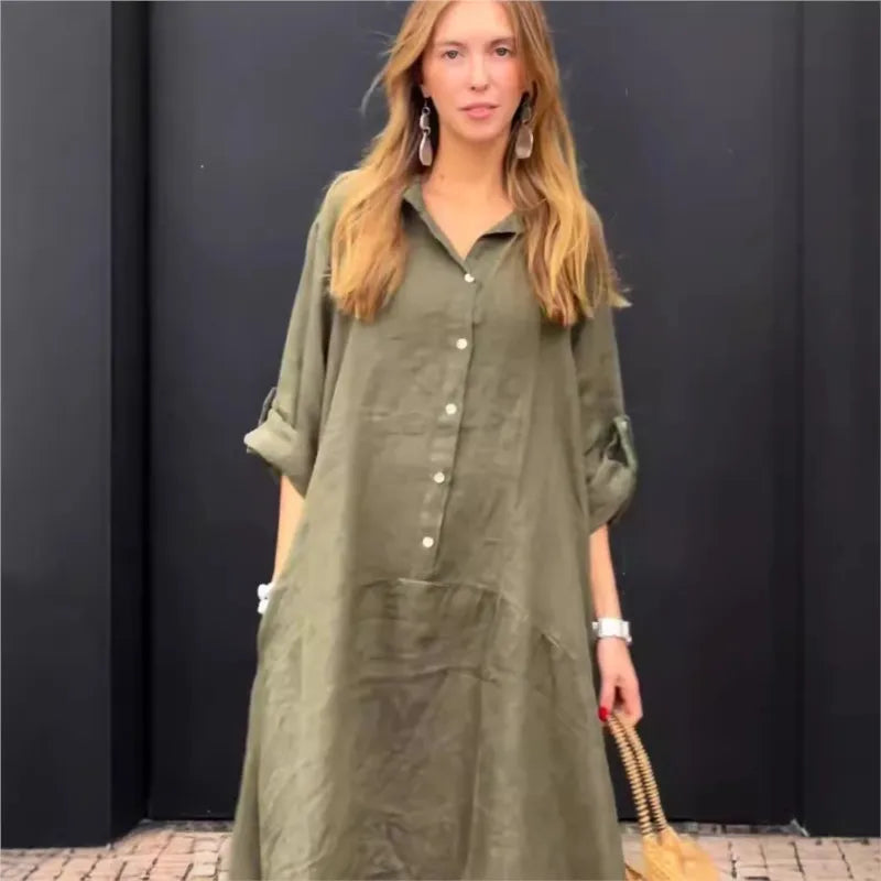 Vestido Benedita - Linho de alta qualidade (tendência grega)