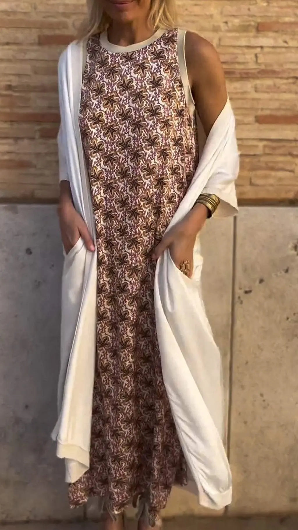 Conjunto Dominique - Nova tendência Vionelle: vestido + cardigan (must-have das style mavens americanas)
