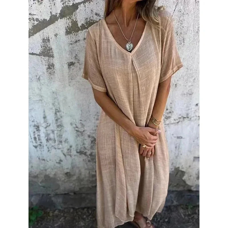 Vestido Luiza - Alto poder em linho (tendência americana)