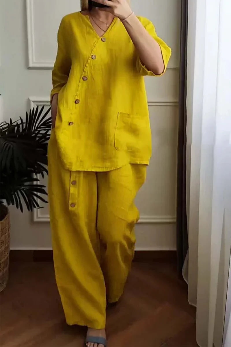 Conjunto Natalia - Seu style staple em linho (tendência grega)