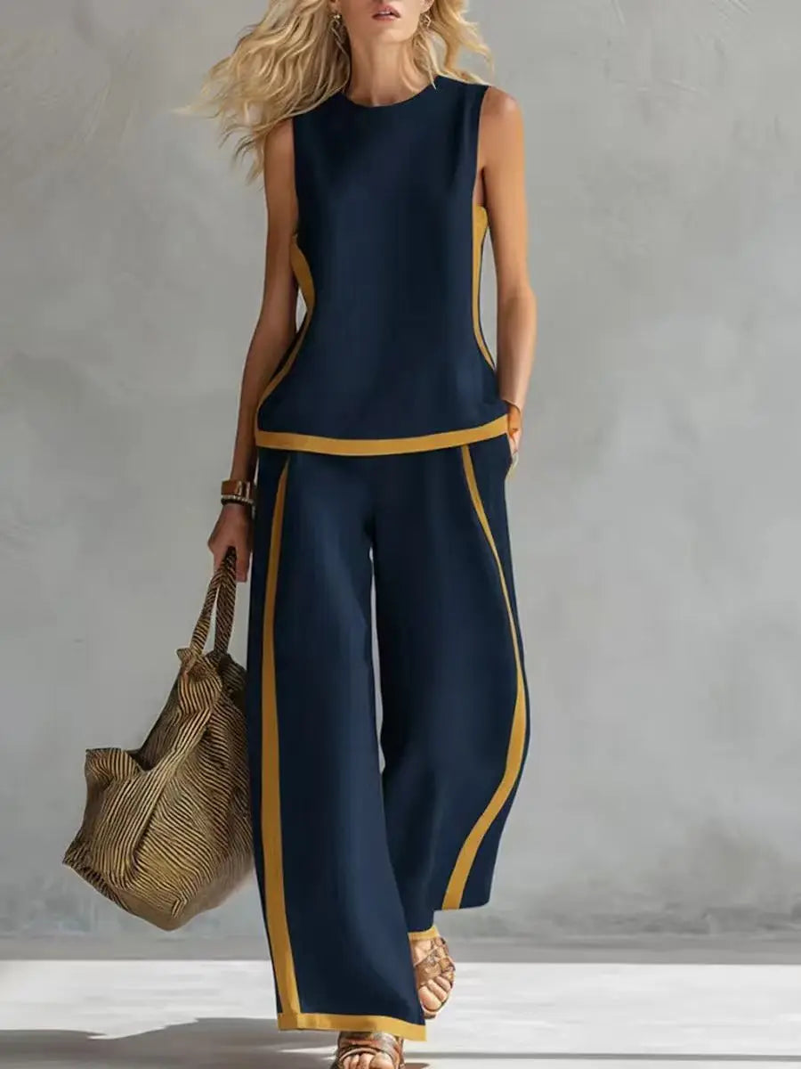 Conjunto Violeta - Seu standout piece em linho high quality (tendência grega)