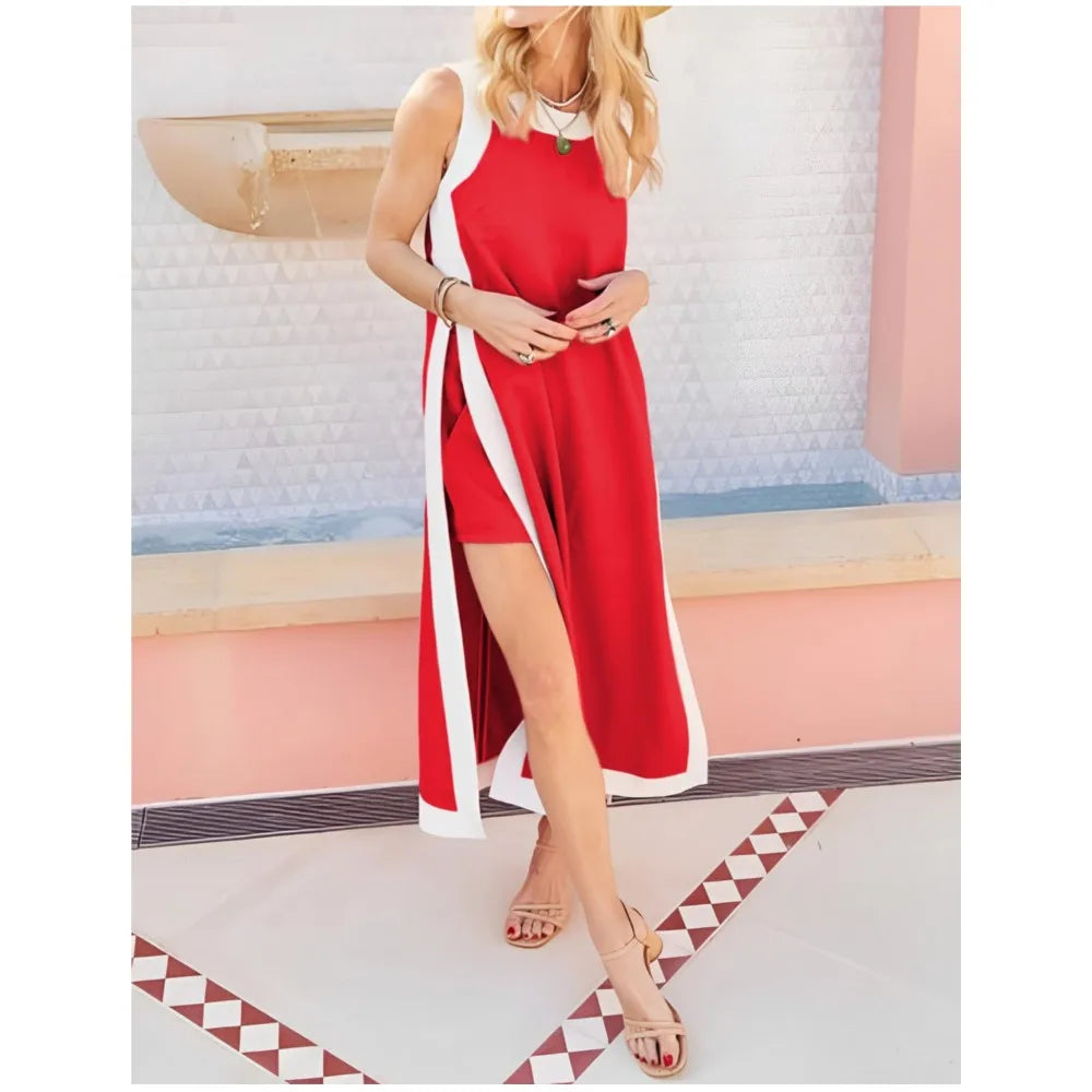Conjunto Celeste - Nova tendência Vionelle vestido + shorts (tendência americana)