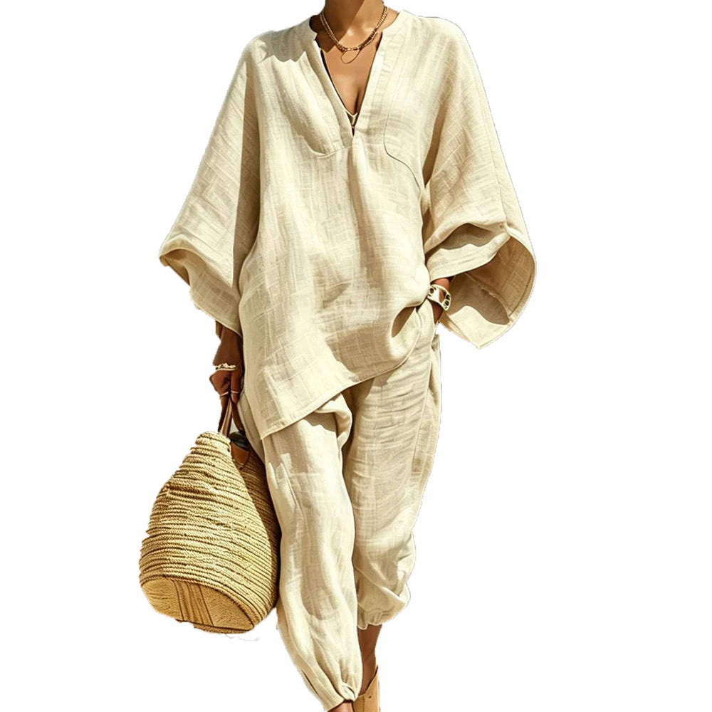 Conjunto Perine - O Linho mais cobiçado pelas trendsetters (tendência grega)