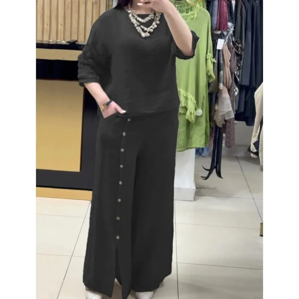 Conjunto Talita - O conjunto em linho querido das trendsetters (tendência grega)