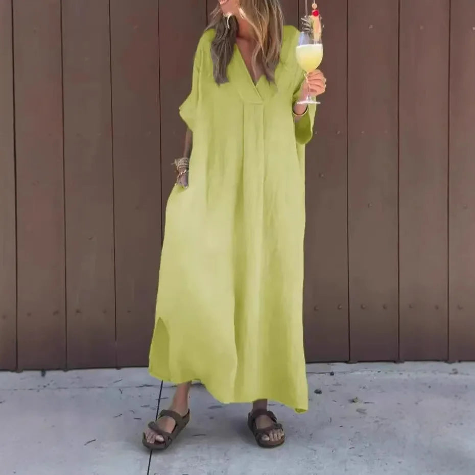 Vestido Conceição - O must-have em linho premium (tendência grega)