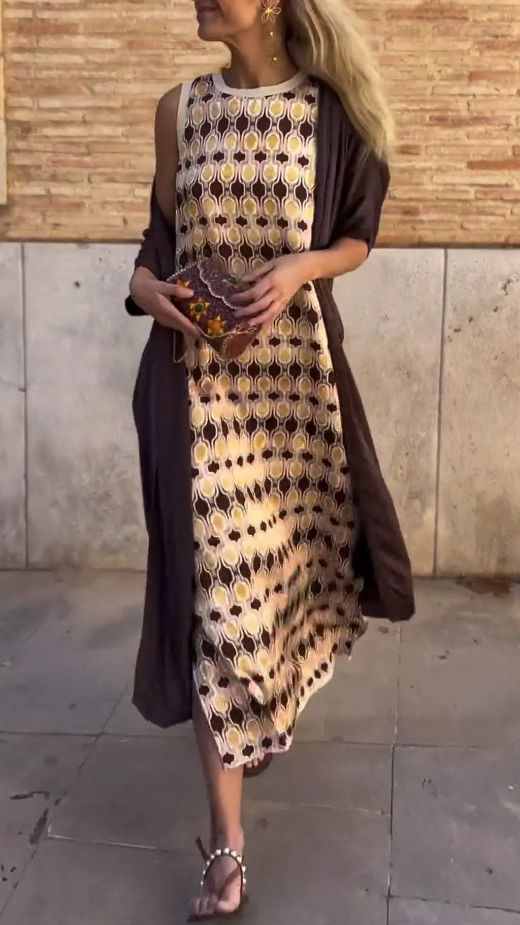 Conjunto Dominique - Nova tendência Vionelle: vestido + cardigan (must-have das style mavens americanas)