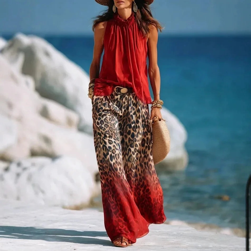 Conjunto Prune - O leopard print queridinho da blogueiras europeias (tendência grega)
