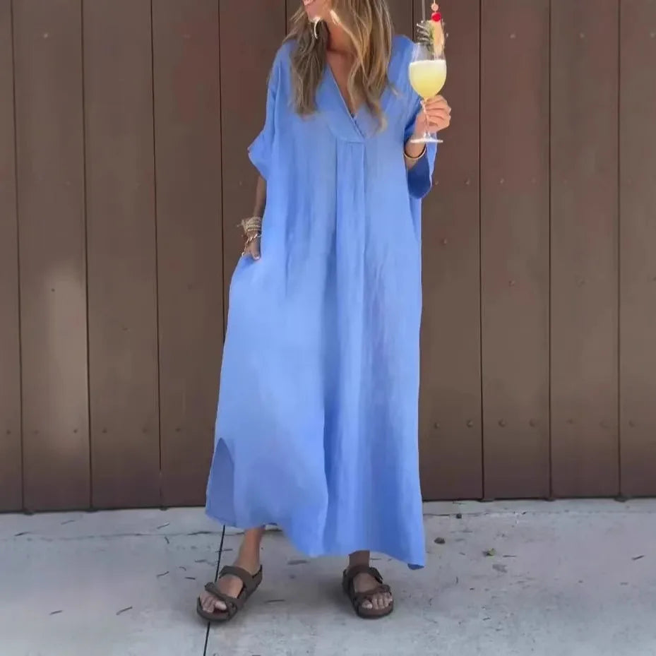 Vestido Conceição - O must-have em linho premium (tendência grega)