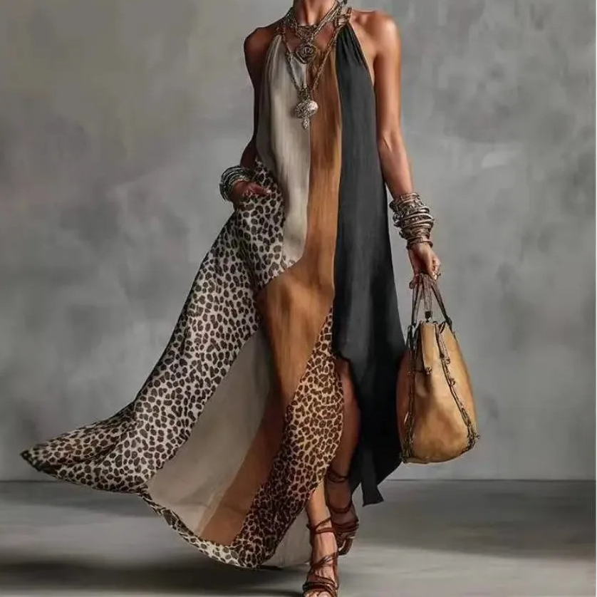 Vestido Ailsa - O linho Leopard print mais amado pelas blogueiras europeias (tendência grega)
