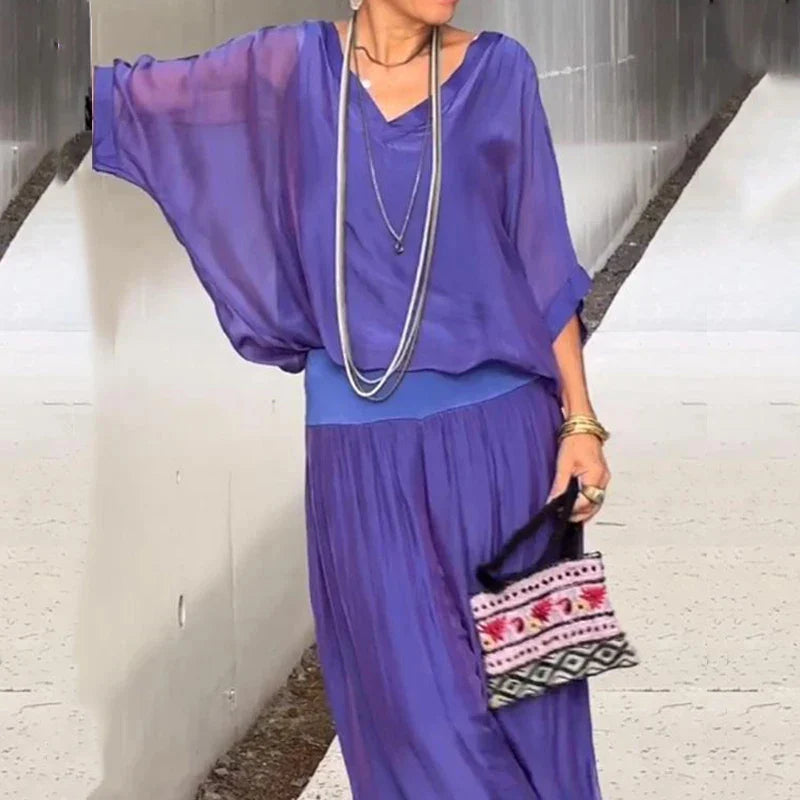 Conjunto Lumena - Pura elegância em chiffon (tendência francesa)