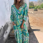 Vestido Antonella - Estampado fluido queridinho das trendqueens (tendência americana)