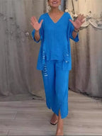 Conjunto Joana - Seu top pick em linho refinado (tendência grega)
