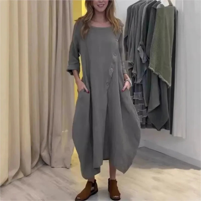 Vestido Moriá - Elegância em linho ( tendência americana 2025)
