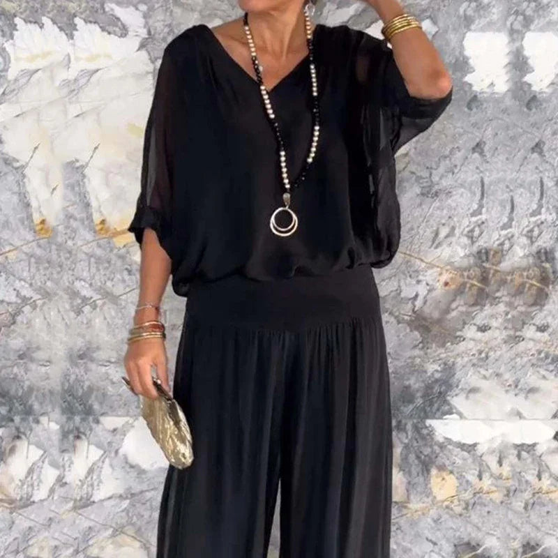 Conjunto Lumena - Pura elegância em chiffon (tendência francesa)