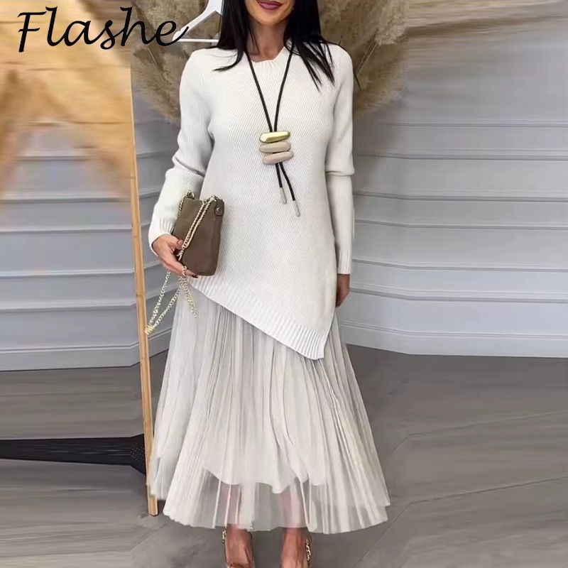 Conjunto Flora - Vestido + blusa em alta para o inverno 2026 (tendência francesa)