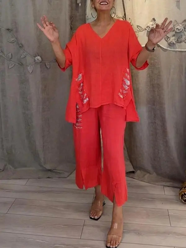 Conjunto Joana - Seu top pick em linho refinado (tendência grega)