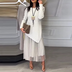 Conjunto Flora - Vestido + blusa em alta para o inverno 2026 (tendência francesa)