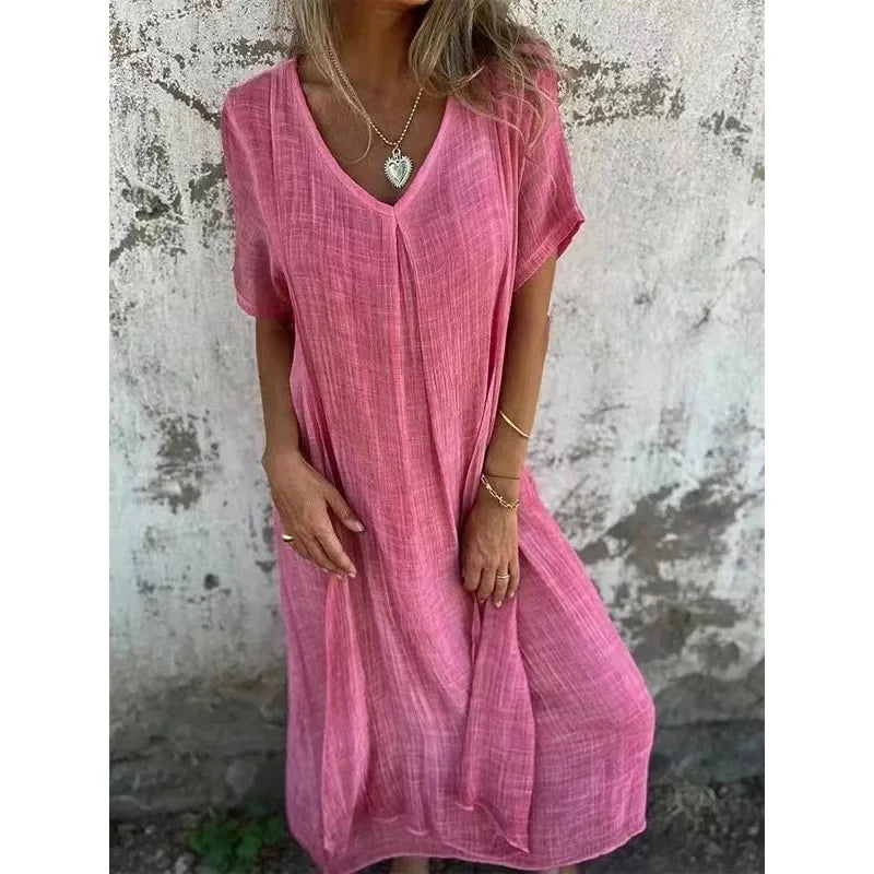 Vestido Luiza - Alto poder em linho (tendência americana)