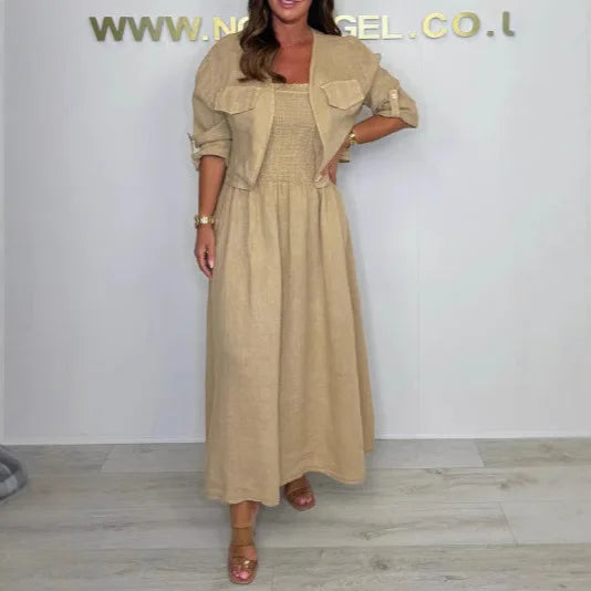Conjunto Bradford - O best choice vestido + casaco (tendência italiana)
