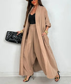 Conjunto Catarina - Calça + cardigan preferido das blogueiras europeias