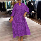 Vestido Aurora - Estampado fluido preferido das style mavens (tendência americana)