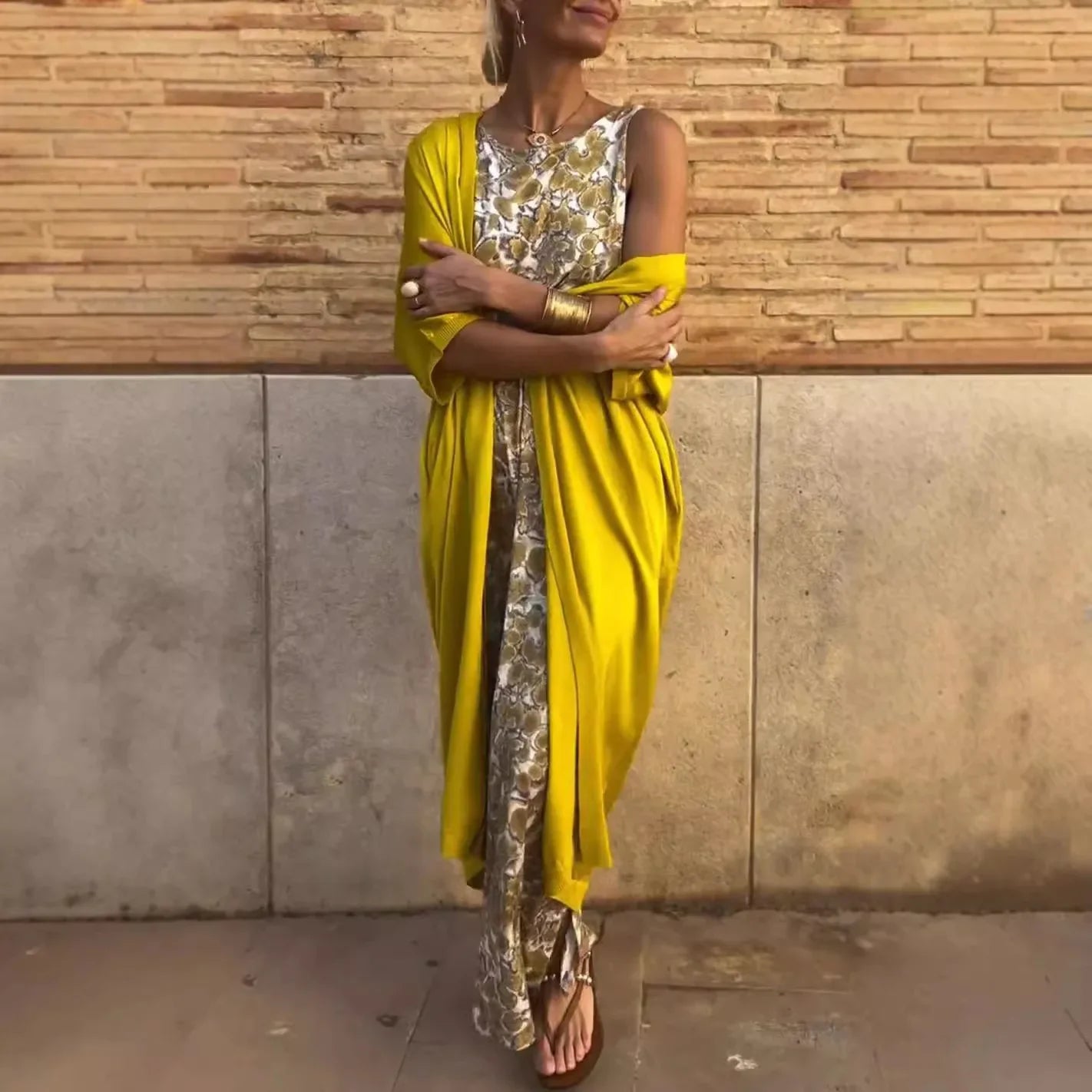 Conjunto Dominique - Nova tendência Vionelle: vestido + cardigan (must-have das style mavens americanas)