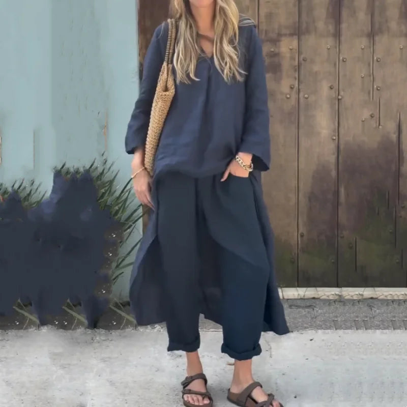 Conjunto Maya - Sofisticação em linho queridinho das style mavens (tendência francesa)