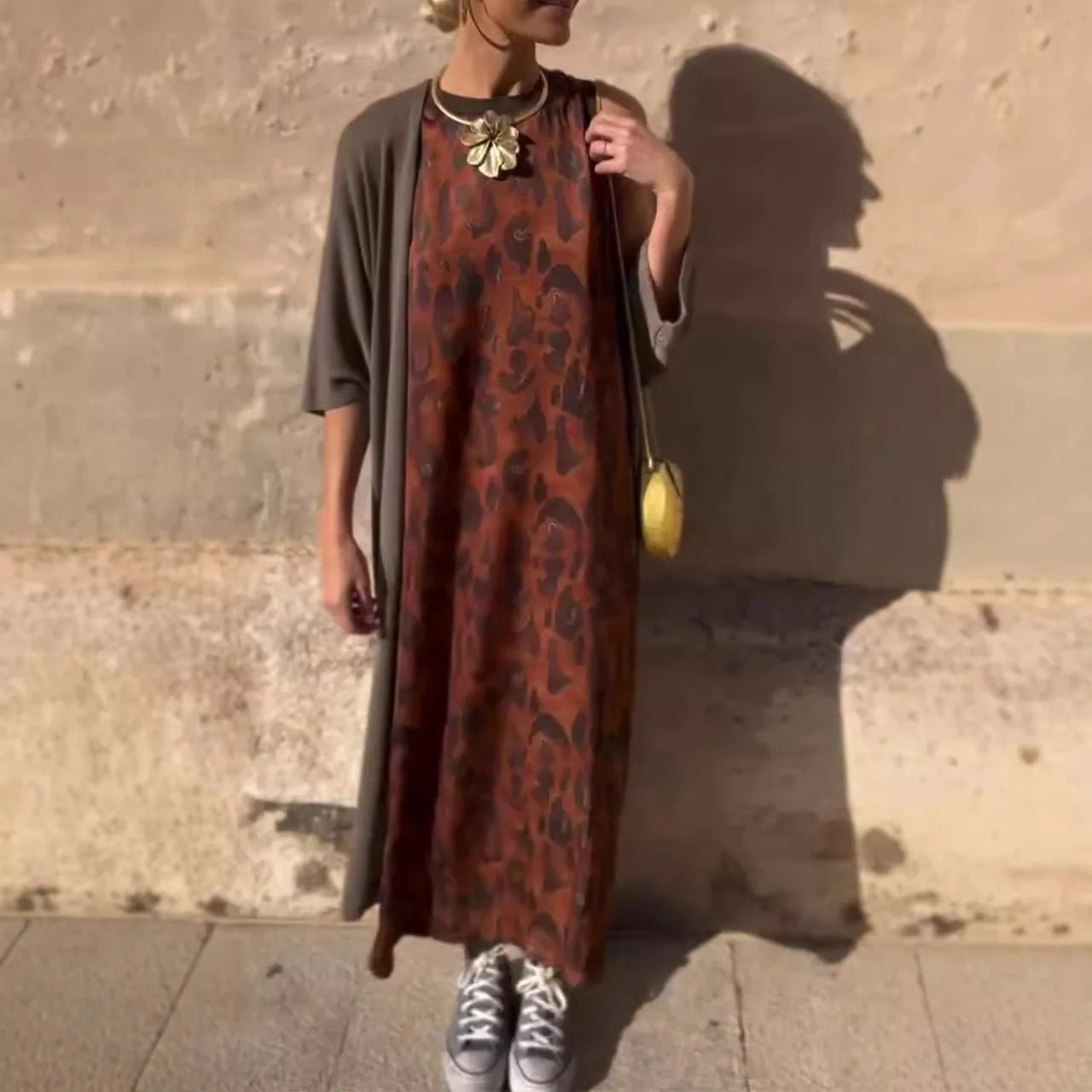 Conjunto Dominique - Nova tendência Vionelle: vestido + cardigan (must-have das style mavens americanas)