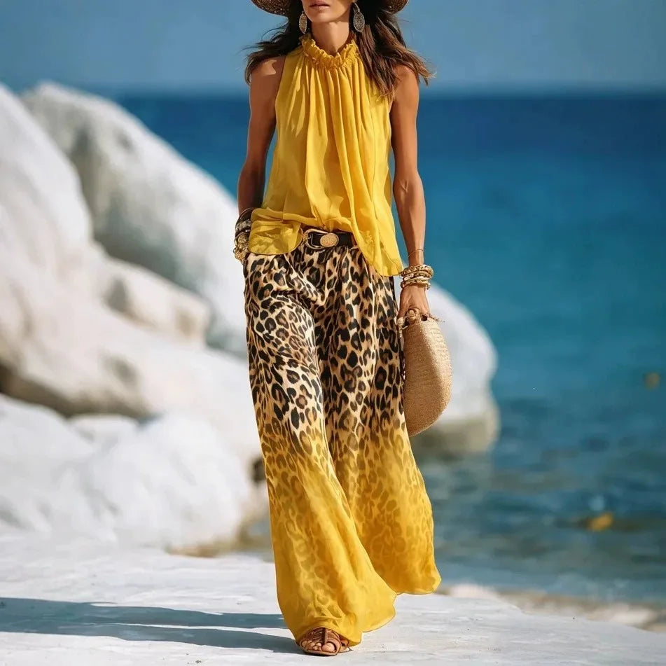 Conjunto Prune - O leopard print queridinho da blogueiras europeias (tendência grega)