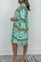 Vestido Lorena - Fluido estampado must-have para 2026 (tendência grega)