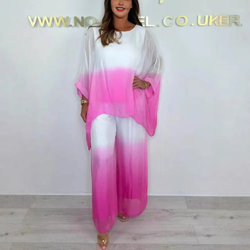 Conjunto Daniela - Chiffon em degradê must-have 2026 (tendência italiana)